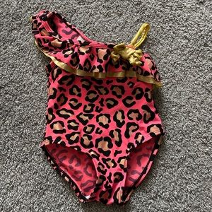 Pink leopard bathing suit